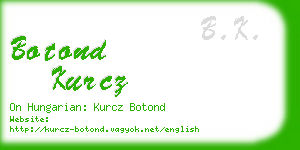 botond kurcz business card